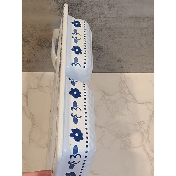 Nordic Ware Ceramic Collection 4 Mini Loaf Baker Handles Scandinavian 15"x 8.75" - Picture 4 of 6